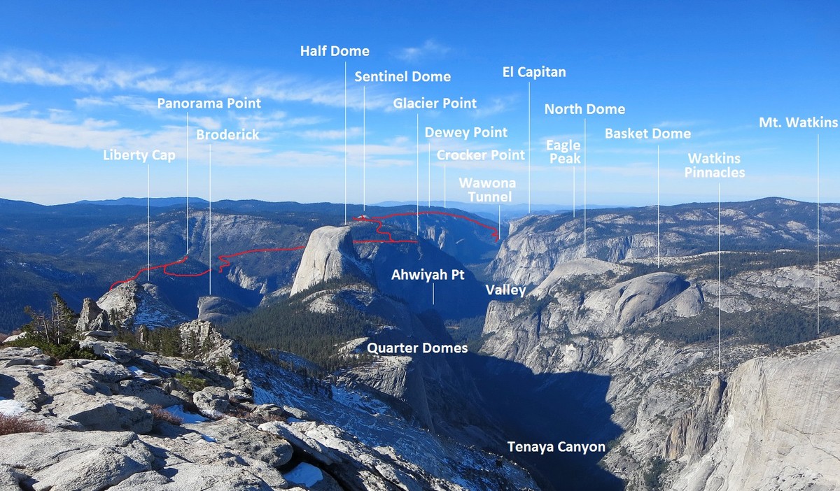 Clouds rest trail from yosemite valley hotsell